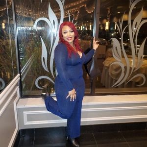 Sparkly Jumpsuit Deep plunge with Long Sleeve Pant